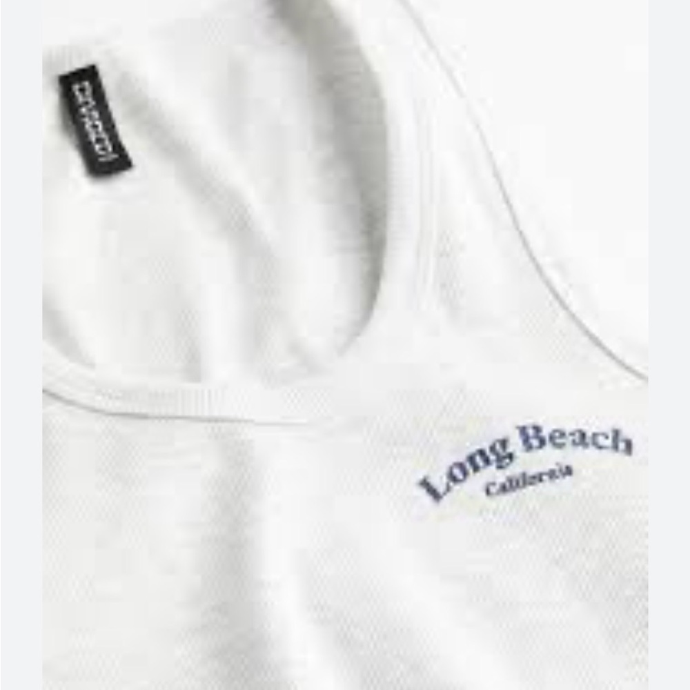 Divided Light Gray Ribbed Tank Top